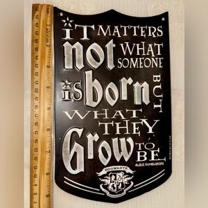 Black and White Hogwarts Quote Sign